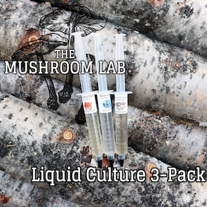 3-Pack of Mushroom Liquid Culture Syringes