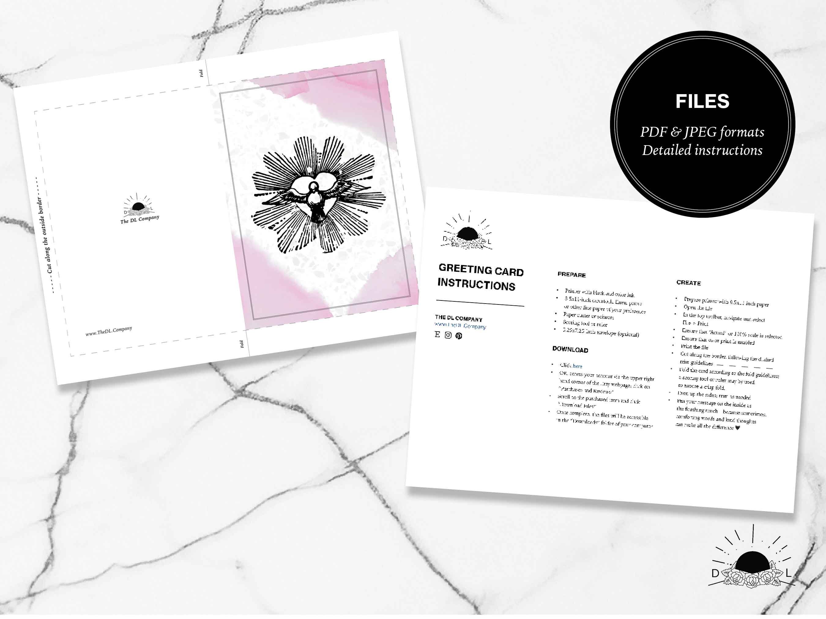 Printable Card | Instant Download | 5x7 | Greeting Card, Sympathy Card ...