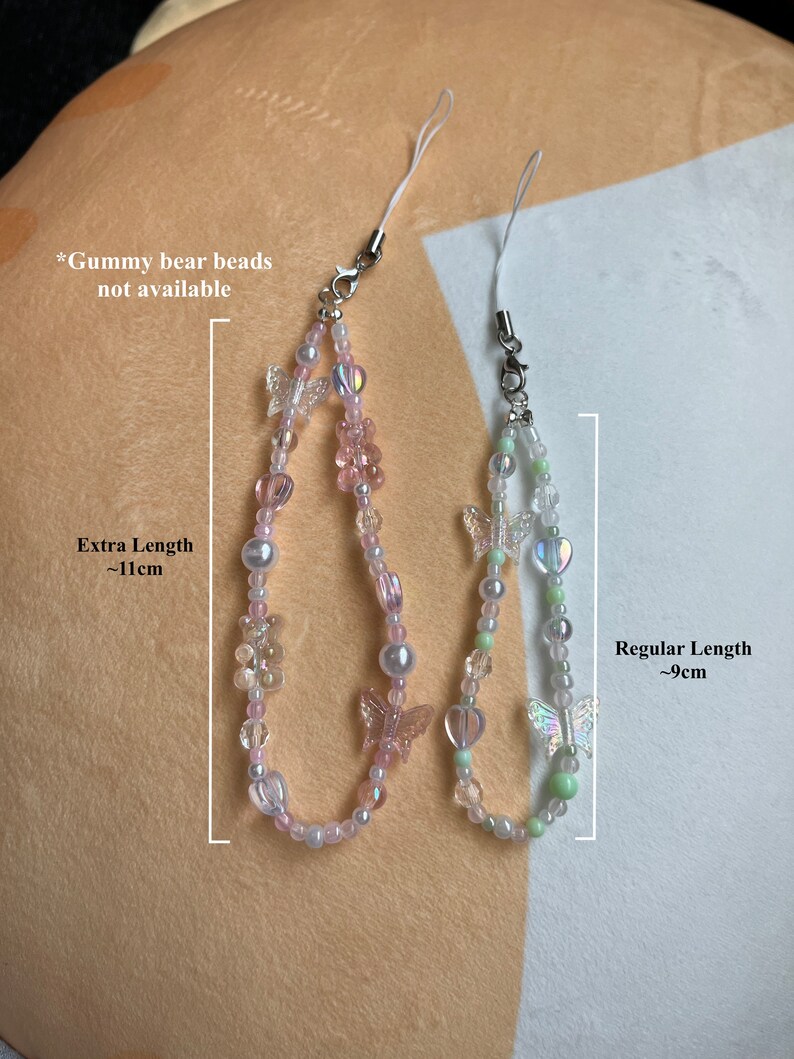 cute clear and green phone charm keychain strap AirPod backpack keychain y2k accessory kpop keychain customizable image 2