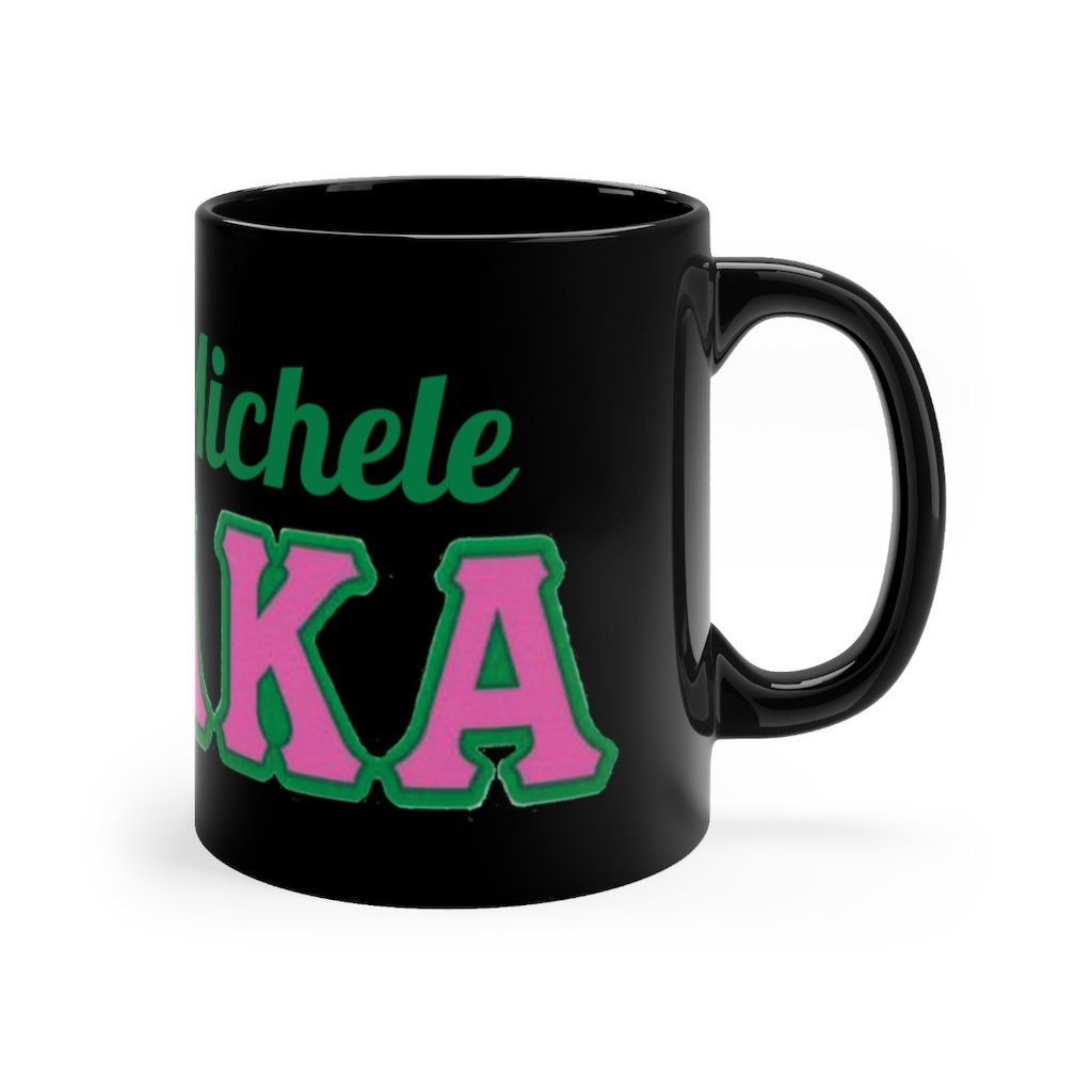 Customized AKA Sorority Paraphernalia Personalized Black Mug