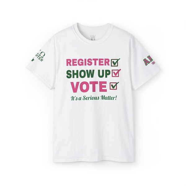 Vote Shirt /Voter's Checklist Tee/ AKA/ IEO Chapter