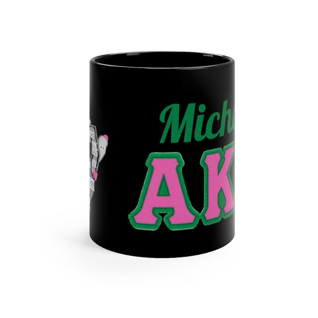 Customized AKA Sorority Paraphernalia Personalized Black Mug