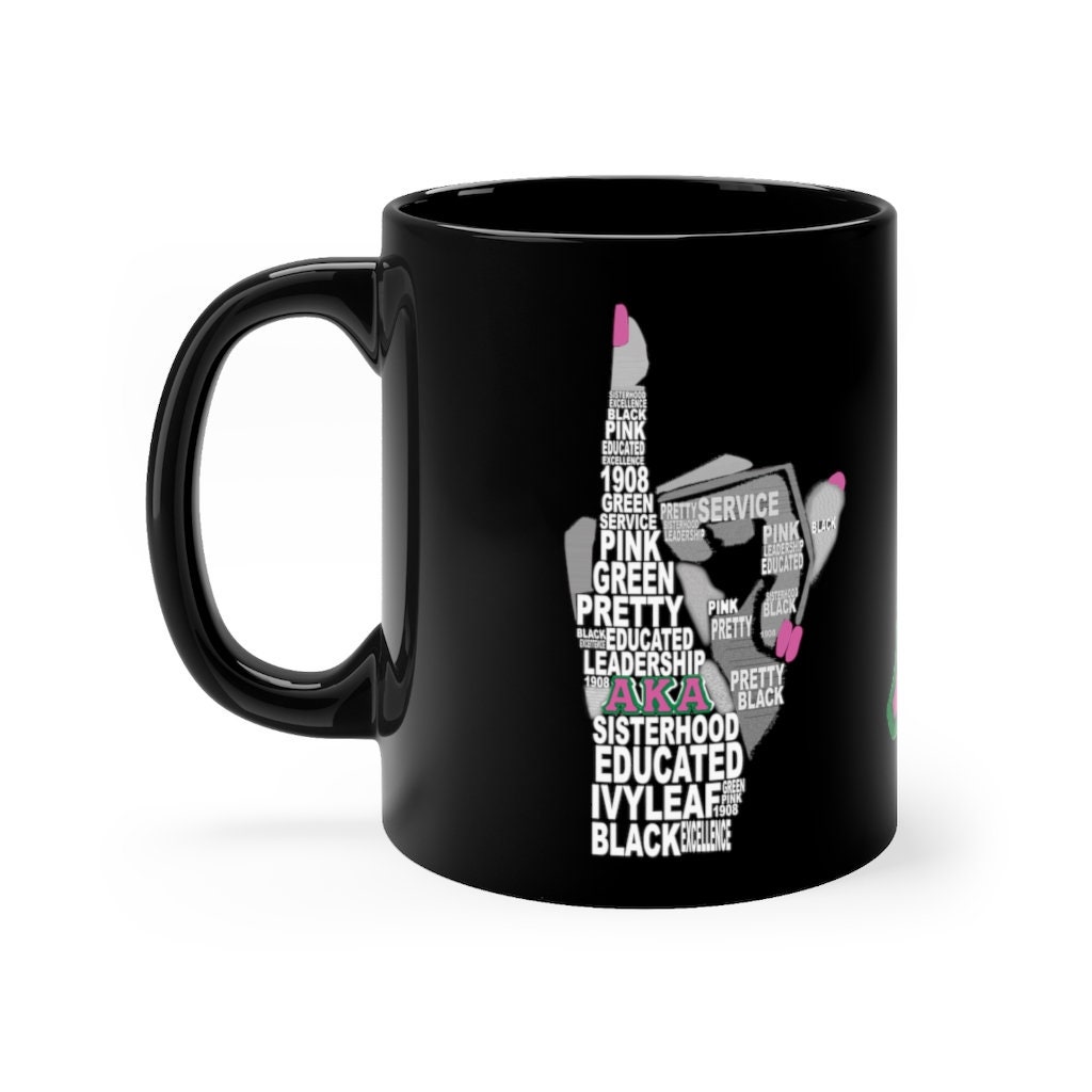 Customized AKA Sorority Paraphernalia Personalized Black Mug