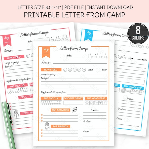 Summer Camp Letter Template Etsy Summer Camp Letter Template Etsy