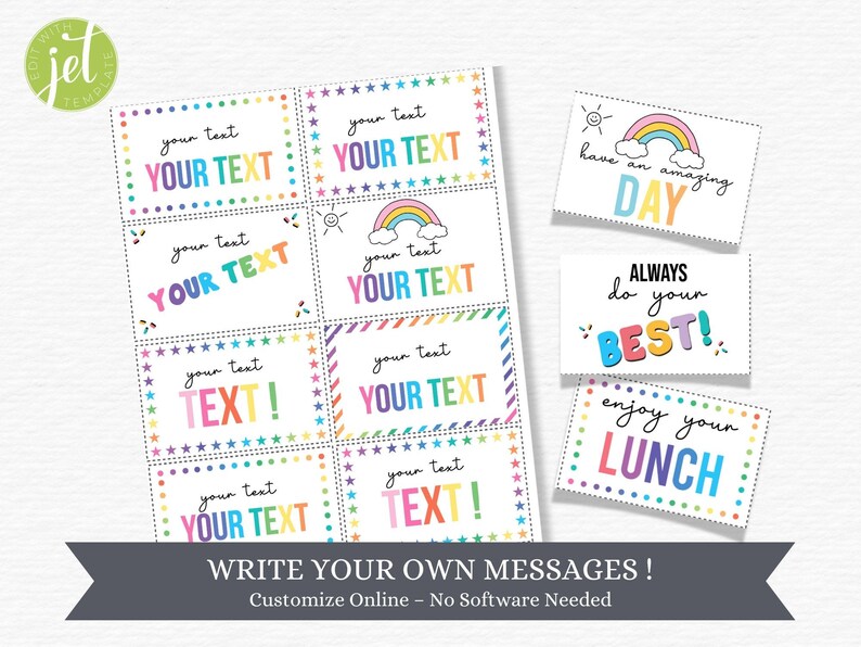 EDITABLE Lunch Box Notes, Printable Kid's Lunch Box Cards, Back to School, Encouragement Cards for Boys and Girls, Instant Download. image 6