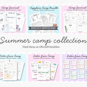 Printable Letter From Camp • Kids Summer Camp Stationery • Camper Note Template • Boys & Girls • Instant PDF image 12