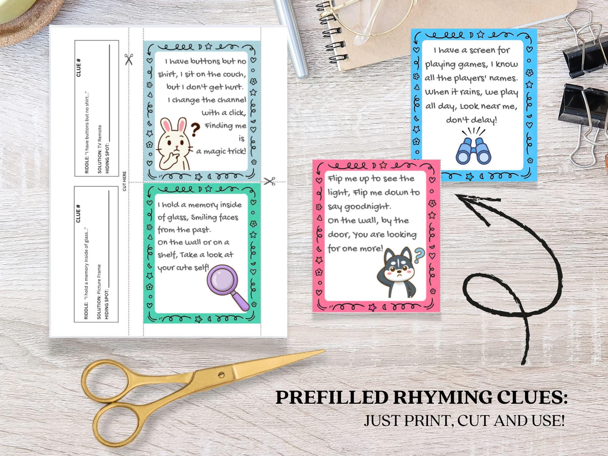 Printable Indoor Scavenger Hunt for Kids | Birthday Party Game | Rainy ...