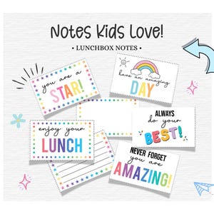 EDITABLE Lunch Box Notes, Printable Kid's Lunch Box Cards, Back to School, Encouragement Cards for Boys and Girls, Instant Download. image 7