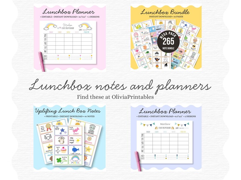 EDITABLE Lunch Box Notes, Printable Kid's Lunch Box Cards, Back to School, Encouragement Cards for Boys and Girls, Instant Download. image 13