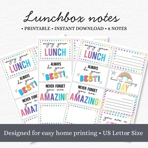 EDITABLE Lunch Box Notes, Printable Kid's Lunch Box Cards, Back to School, Encouragement Cards for Boys and Girls, Instant Download. image 4