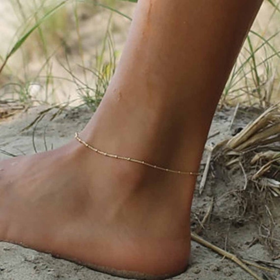 Buy Beaded Anklet, Adjustable Anklet, Waterproof Anklet, Seed Bead Anklet, Ankle  Bracelet, Beachy Anklet, Anklet for Women, Hamdmade Online in India - Etsy