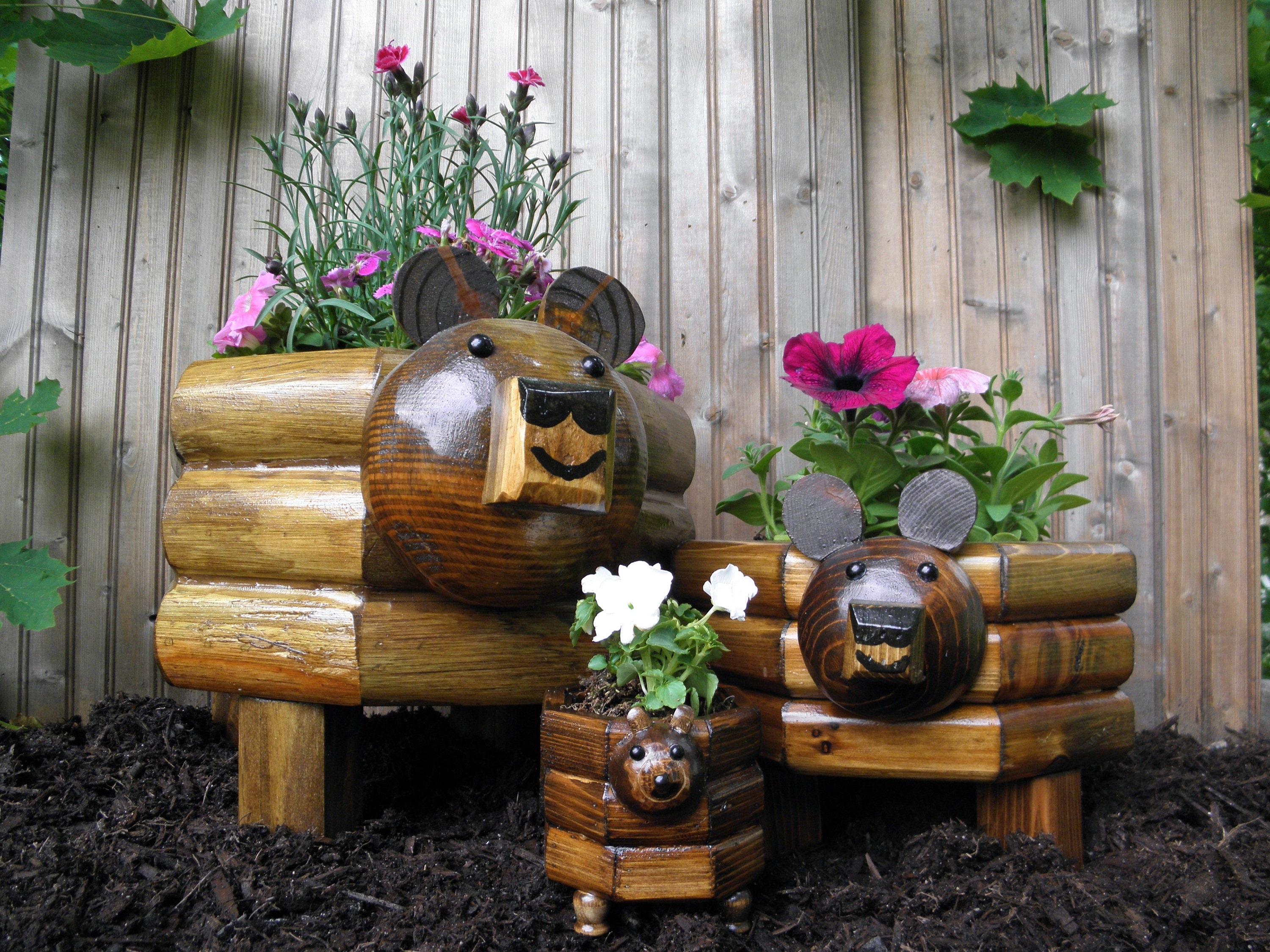 Custom Bear Planters Handmade Made in Maine. For your Outdoor | Etsy