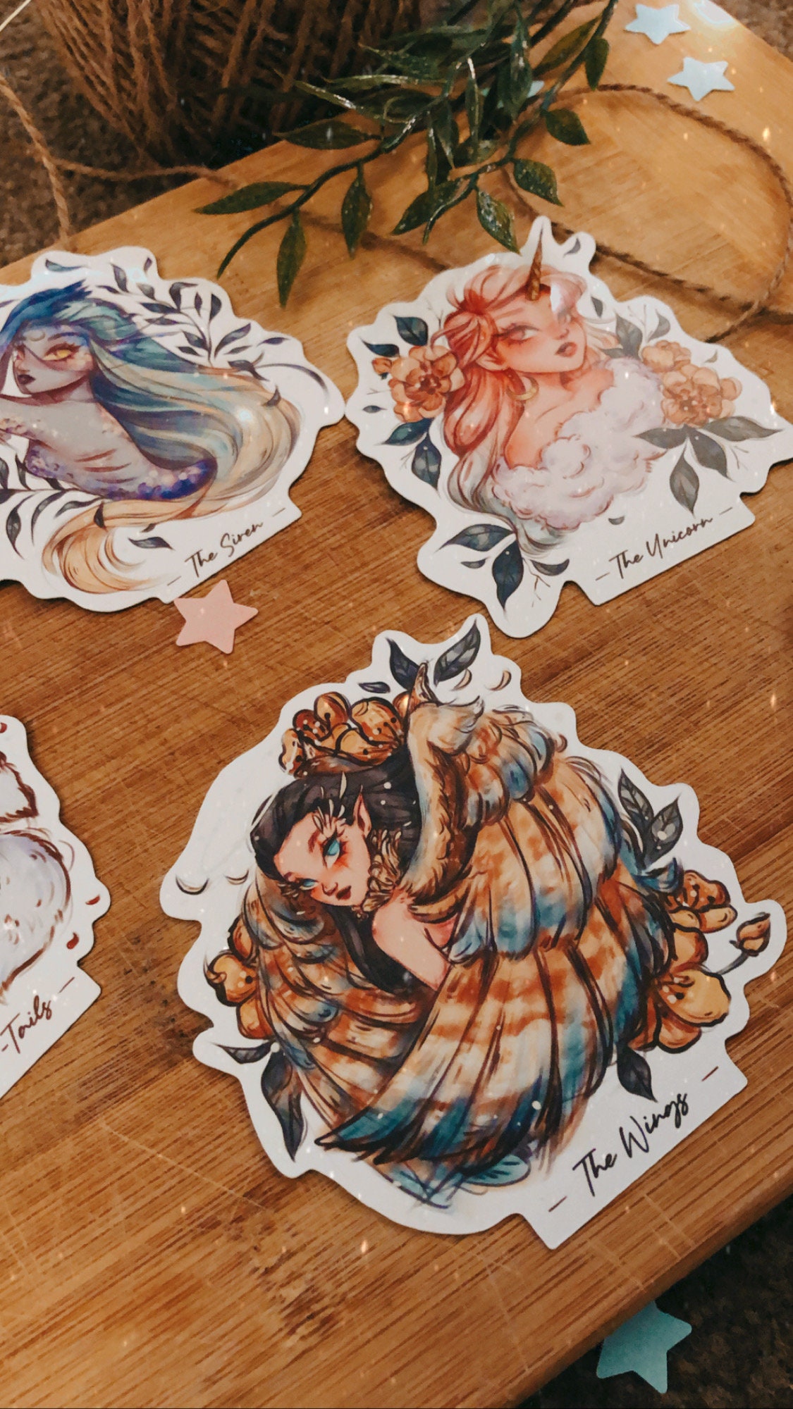 THE FABULOUS CREATURES die cut fridge Original artwork