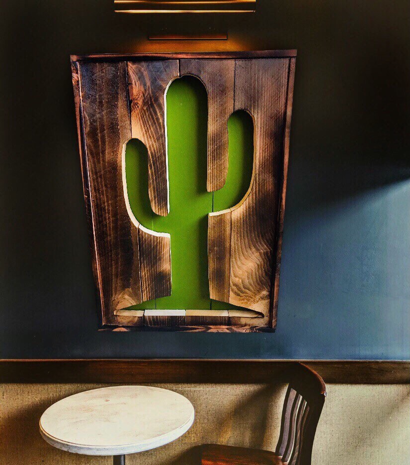 Rustic Wood Cactus Wall Art/cactus/wooden Cactus/cacti/cactus Etsy