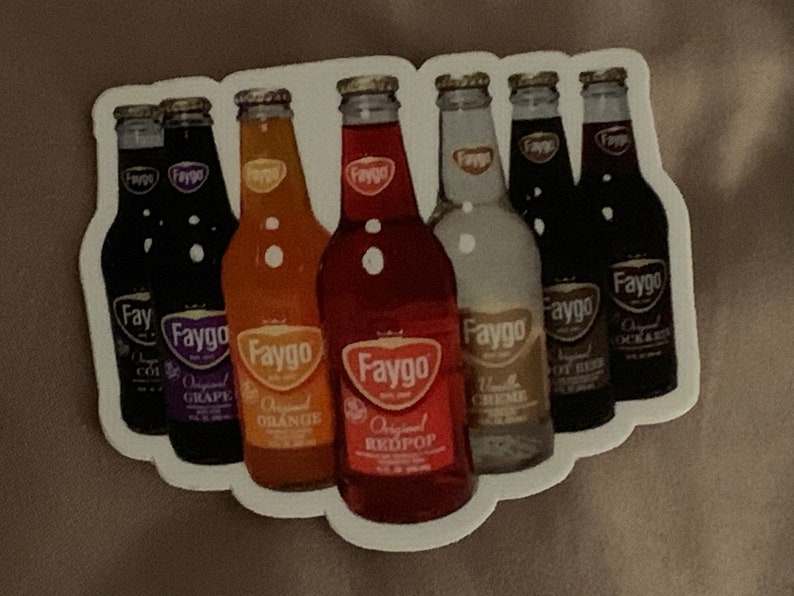 Faygo bottles waterproof vinyl sticker Michigan 3\u201d