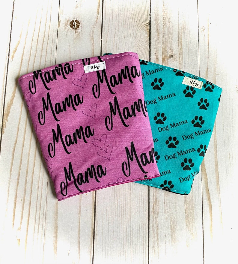 Dog Mama Coffee Cozy Custom Cup Sleeve for Pet Moms Personalized Beverage Cup Holder for Dog Lovers New Puppy Mom Gift Idea For Iced Coffee