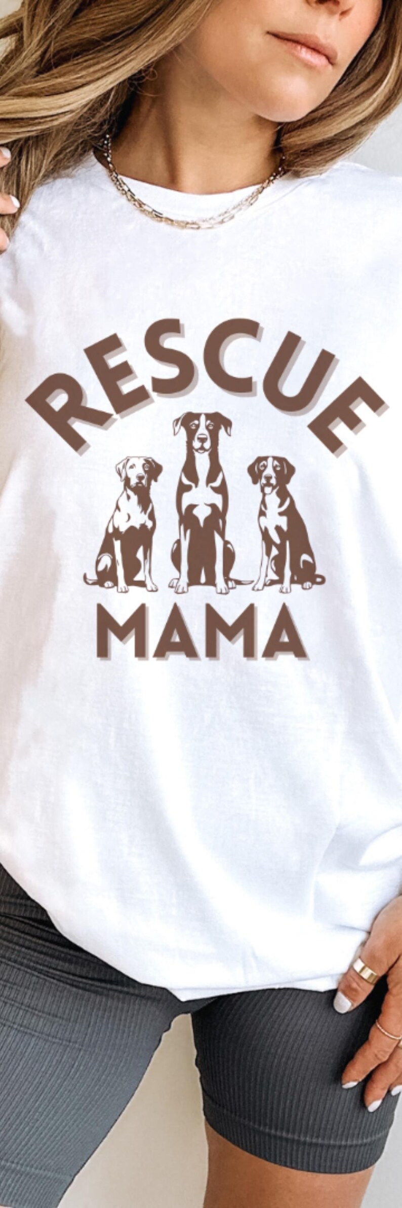 Rescue Dog Mom T Shirt Animal Advocate Tee Animal Shelter Volunteer T-Shirt Foster Dog Mom Apparel  Animal Adoption Event Fundraising Idea