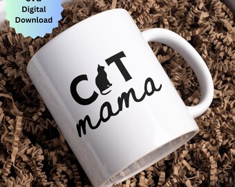 Cat Mama SVG File Instant Digital Download For DIY Crafts Project Pet Themed Design Fundraiser Adoption Event Idea Craft Cut File Pet Lover