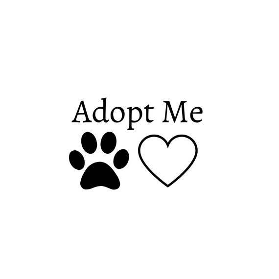 Adopt Me Cute Dog Sign Stock Vector (Royalty Free) 71763850