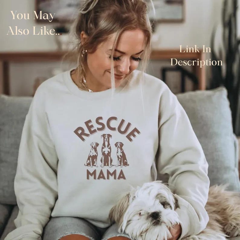 Camiseta de mamá de perro rescatado, camiseta de defensora de animales, camiseta de voluntaria de refugio de animales, ropa de mamá de perro de acogida, idea para evento de adopción de animales, idea para recaudar fondos imagen 8