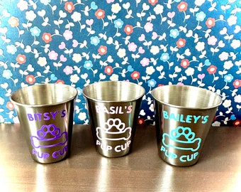 Custom Pup Cup With Name For Puppaccino Birthday Gift For Puppy 1st Birthday Idea Best Dog Gift Personalized Pet Present Dog Treat Cup