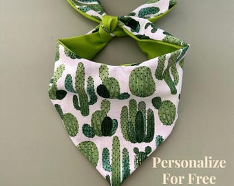 Cactus Dog Bandana Cute Succulent Pet Scarf Southwestern Dog Accessories Desert Flower Boho Dog Outfit Perfect Gift Idea for Dog Lovers