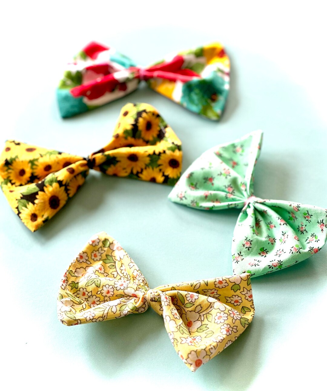 Flower Themed Dog Grooming Bows Custom Bulk Floral Pet Bow Ties Spring