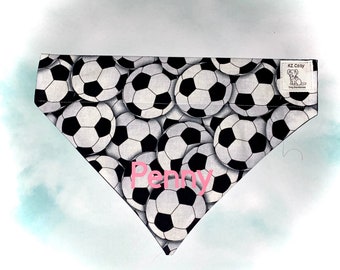 Custom Soccer Dog Bandana Personalized Dog Mom Gift Pet Accessory Soccer Themed Puppy Apparel Sports Mascot Unique Gift Idea for Sporty Dogs