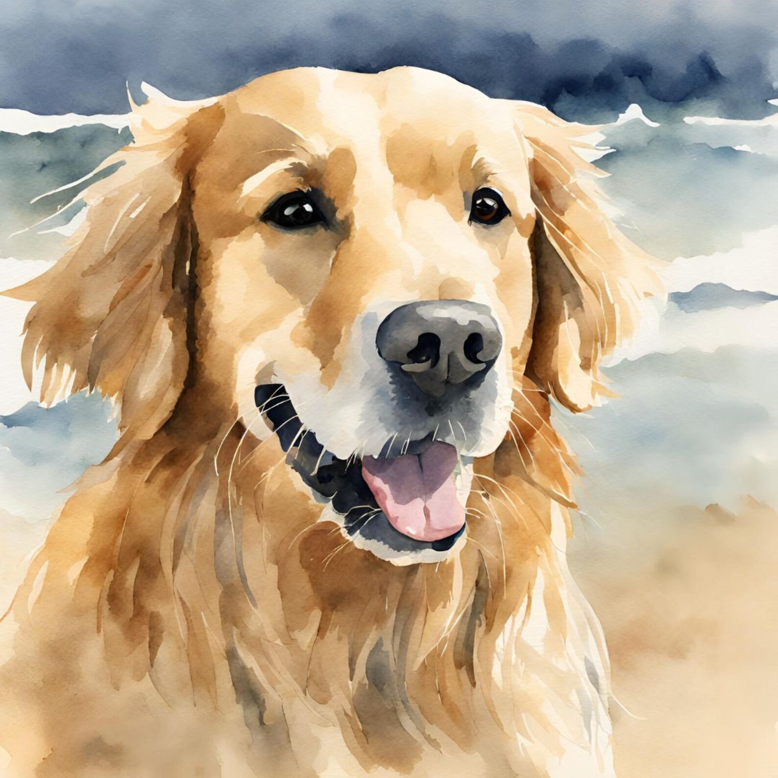 Golden Retriever Printable Art PDF Instant Digital Download - Etsy