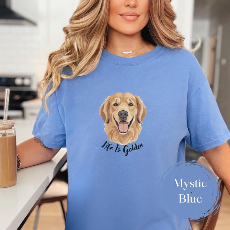 Golden Retriever T Shirt Life is Golden Dog Lover Apparel Gift Idea for