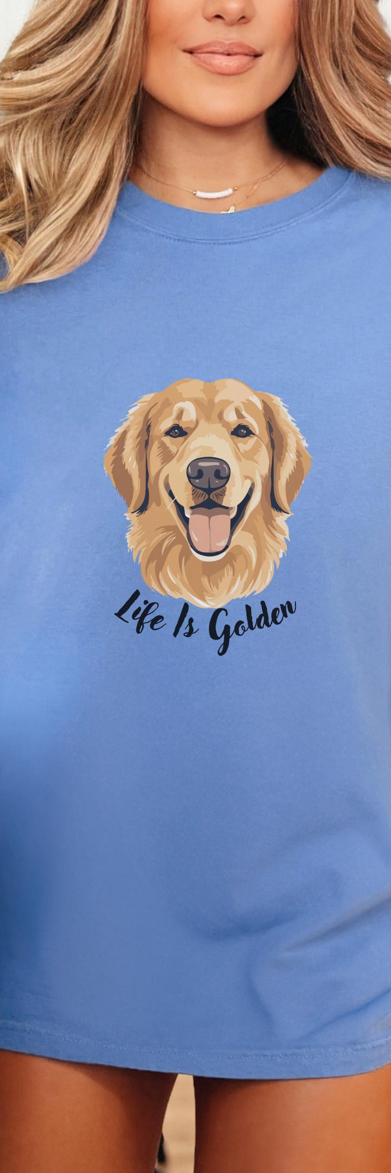 Golden Retriever T Shirt Life is Golden Dog Lover Apparel Gift Idea for