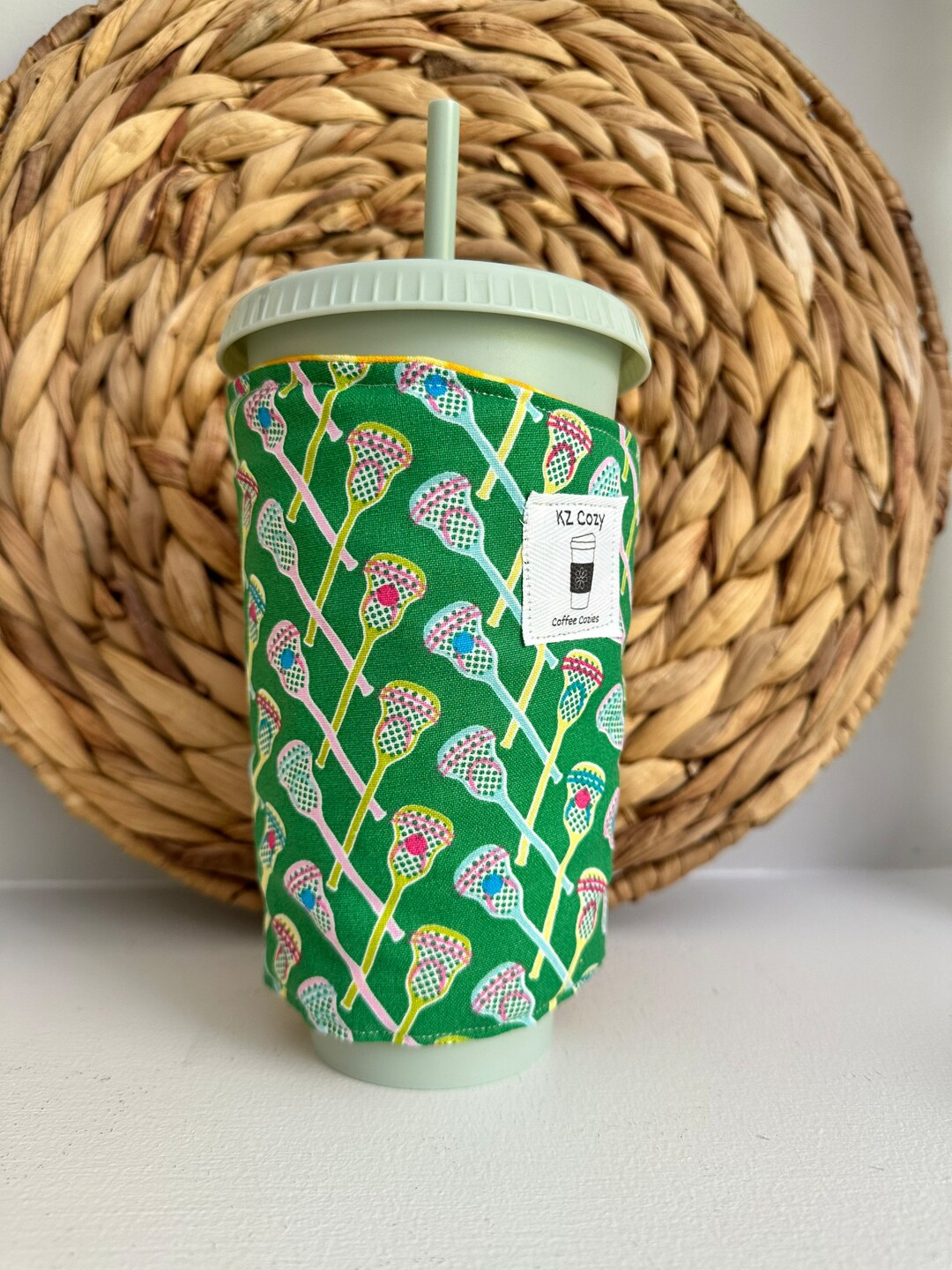 Lacrosse Coffee Cozy Sports Iced Drink Koozie Personalized Coach Gift