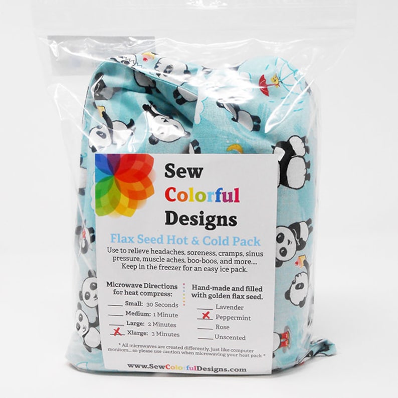 Flax Seed Hot/Cold Pack Microwaveable Aromatherapy Compress Etsy