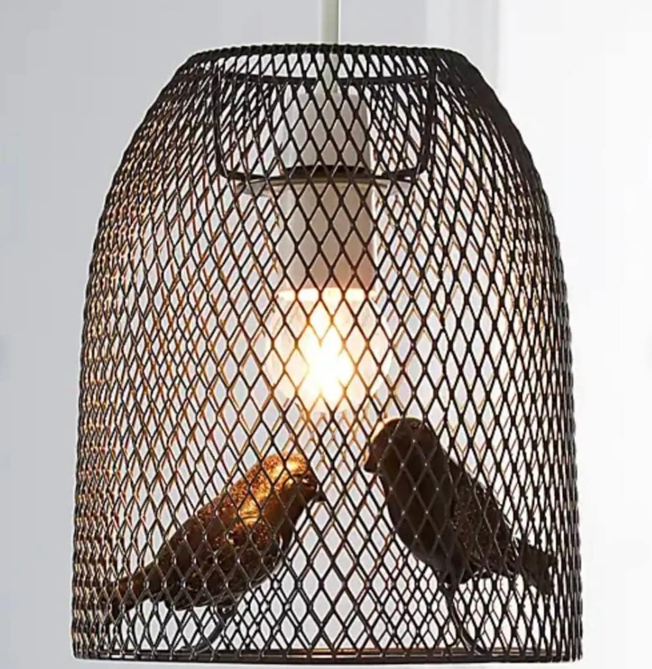 Bird Cage Pendant Ceiling Lampshade H21cm Dia18cm - Etsy - Bird Cage With Shading