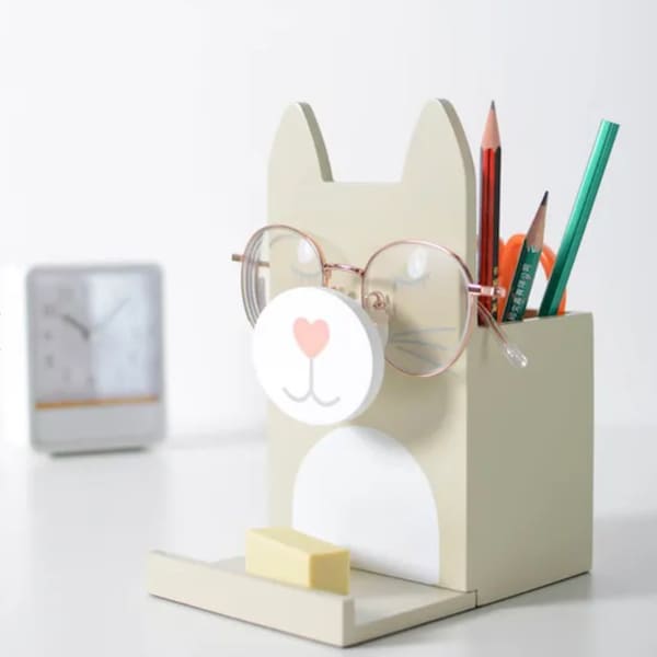 Katzenbrillenhalter aus Holz H18cm