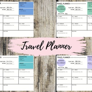 Vacation Planner | Travel Itinerary Template | Printable Travel Planner | Digital Itinerary