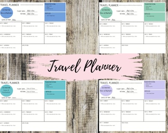 Vacation Planner | Travel Itinerary Template | Printable Travel Planner | Digital Itinerary