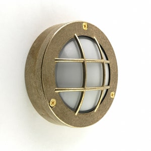 Massivem Messing Runde Schott Wand Weg Nautik Outdoor Indoor Licht ALCMENE