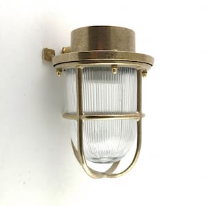 Solid Brass Bulkhead Wall Outdoor Indoor Light Industrial Style APOLLON