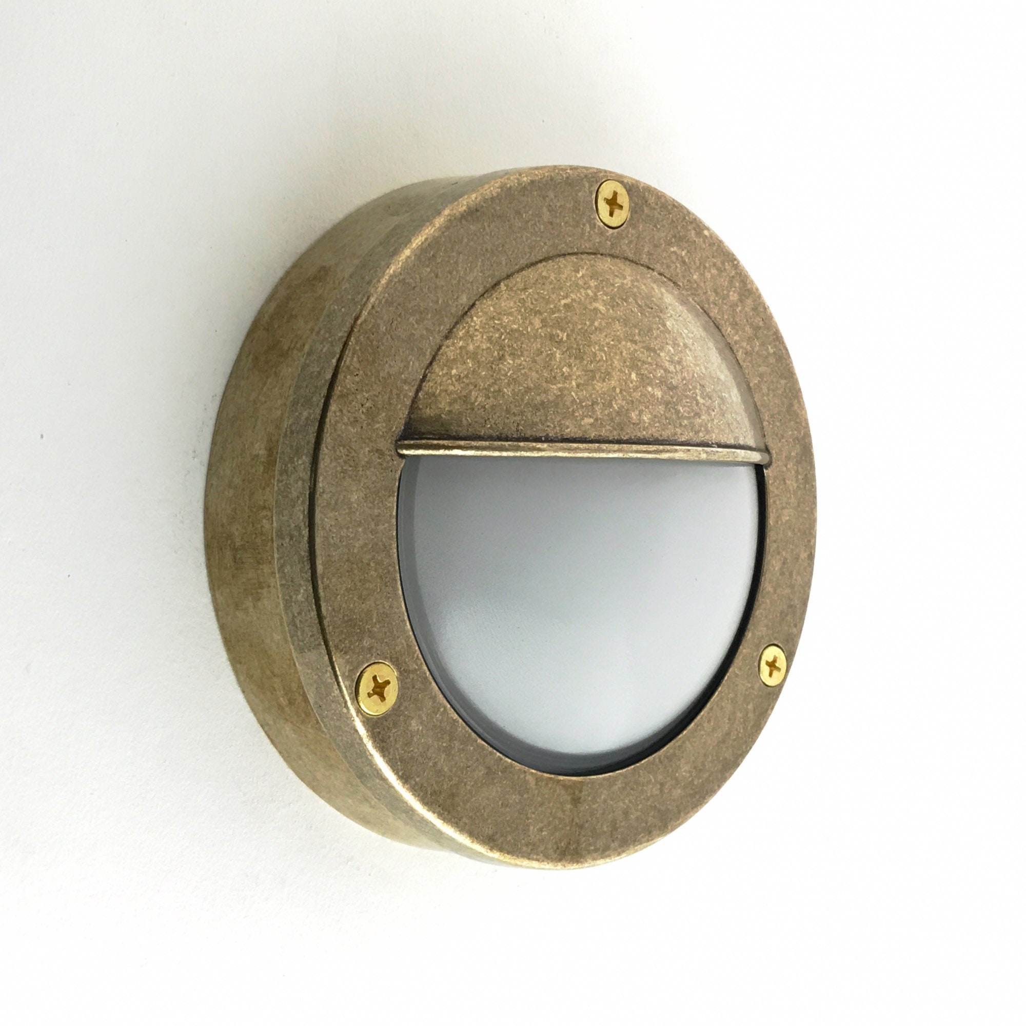 Solid Brass Round Bulkhead Wall Pathway Nautical Outdoor Indoor Light ALTHEA