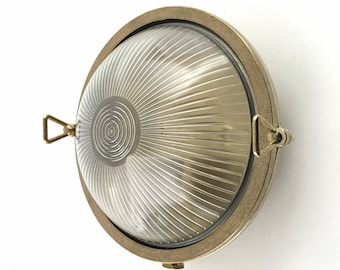 Solid Brass Round Bulkhead Wall Outdoor Indoor Light DIONI Free Shipping