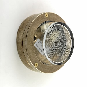 Massivem Messing Runde Schott Wand Weg Nautik Outdoor Indoor Licht ANEMONE Klarglas