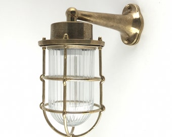 Solid Brass Wall Outdoor Indoor Light Industrial Style ARISTOMACHOS Free Shipping