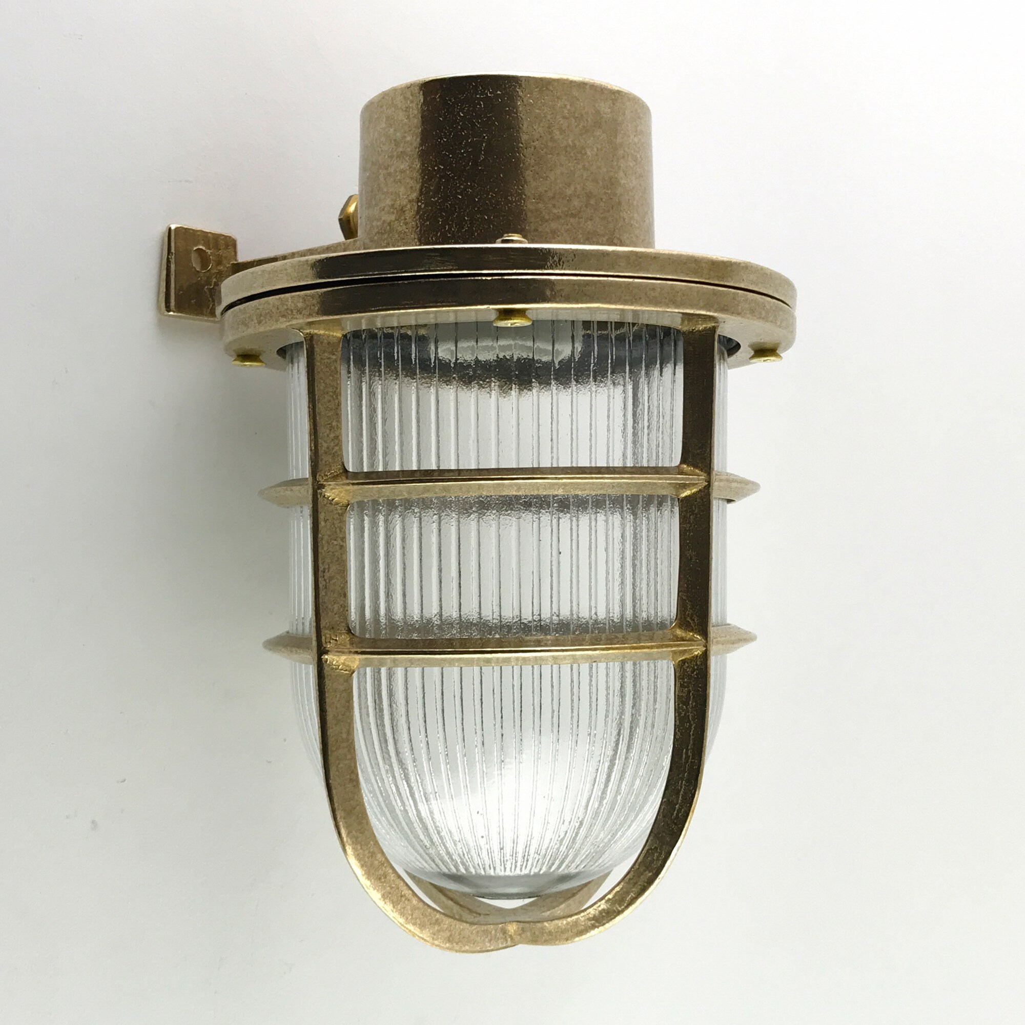 Solid Brass Bulkhead Wall Outdoor Indoor Light Industrial Style