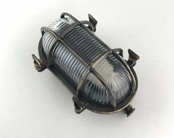 Solid Brass Bulkhead Light Wall Outdoor Indoor Classic Industrial Style ANDROMACHE