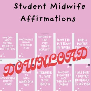 Student Midwife Affirmations | Midwifery Gift | Midwife | Student Midwife | Positive Birth