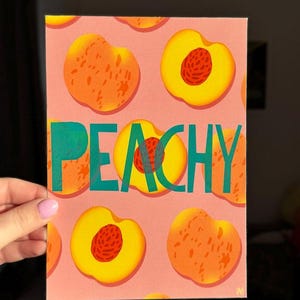 Peachy Peach Art Print for summer home decor