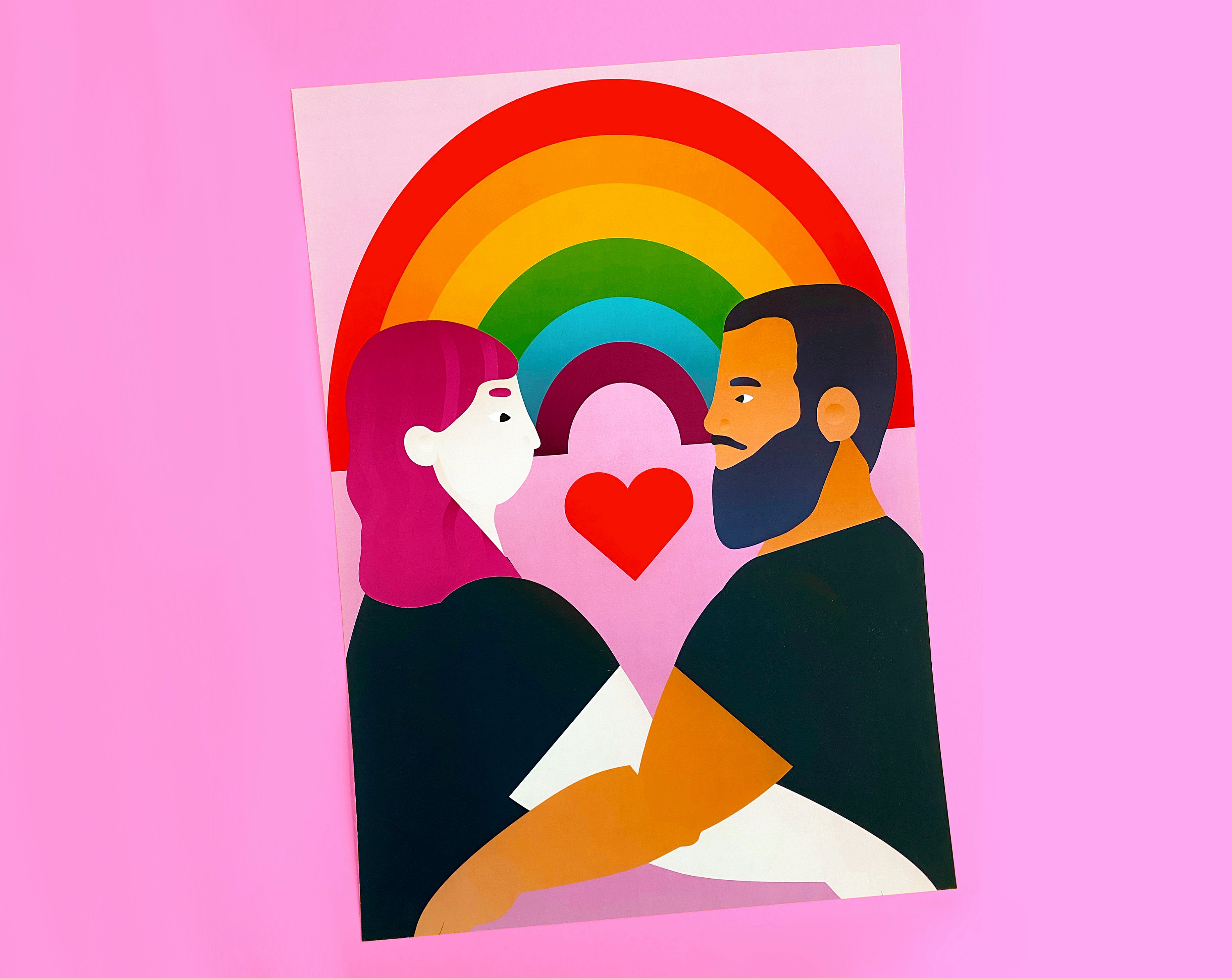 Bi Pride Poster for Proud LGBTQ, Pride Months Gifts, Rainbow Home Decor ...