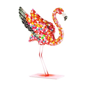 Flamingo 6” Unique Decorative Sculpture. Hand Painted. Barcino