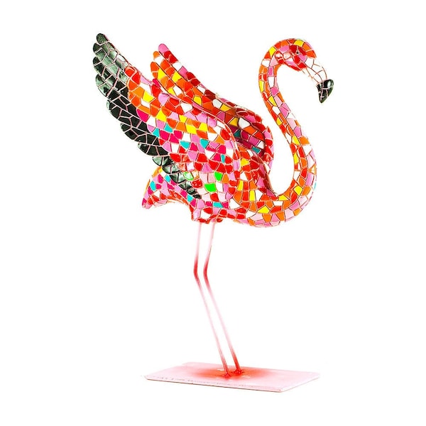 Flamingo 6” Unique Decorative Sculpture. Hand Painted. Barcino